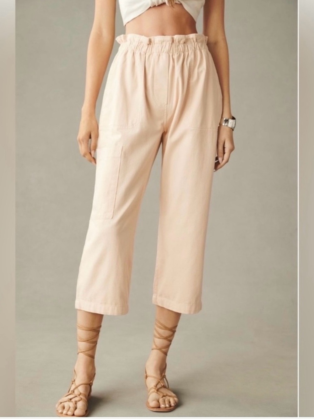 NWOT Anthropologie paper bag culotte pants
